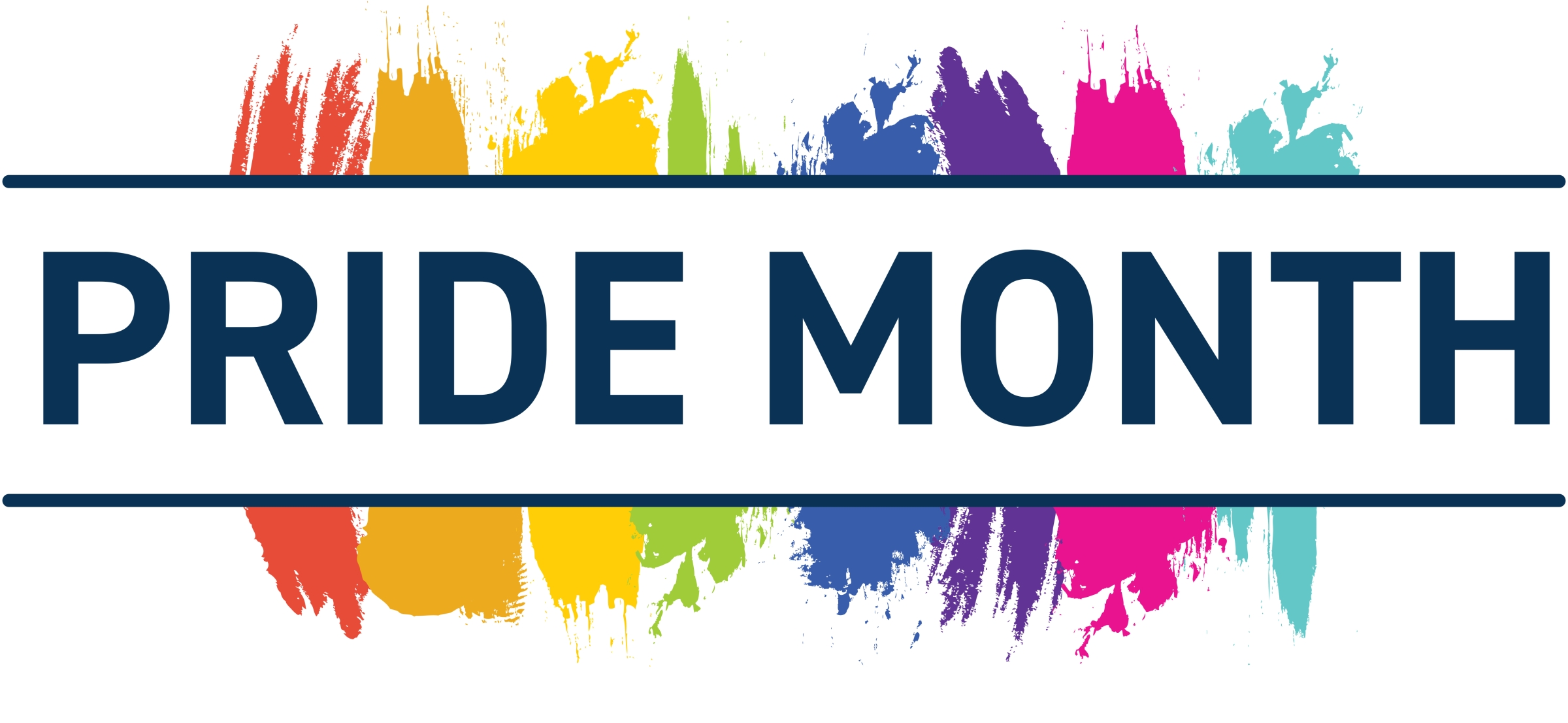 Multicolor pride month logo